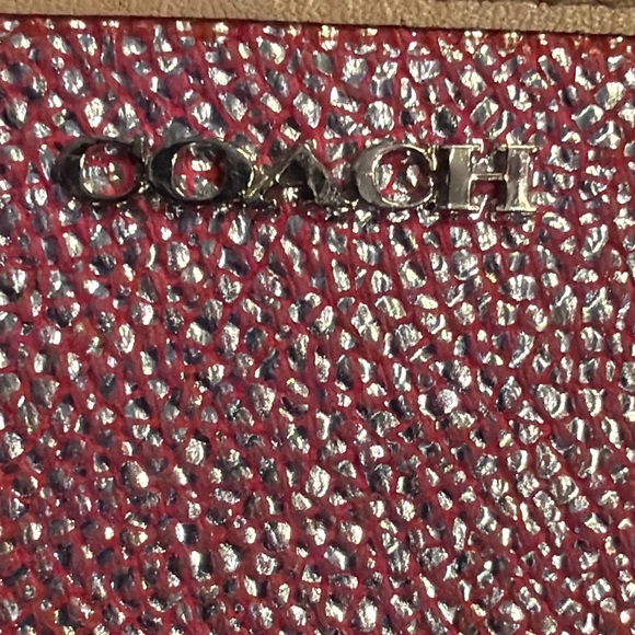 Coach Pink Glitter Wallet Wristlet/Clutch (Approx 8”L x 4”H x 4”D) - Picture 5 of 16